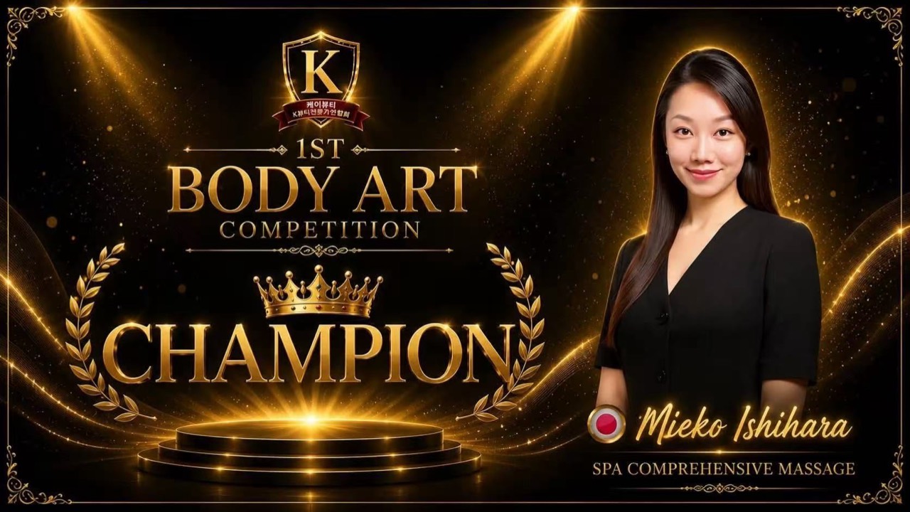 K-Beauty Body Art CompetitionのMieko Ishihara Champion発表用ビジュアル